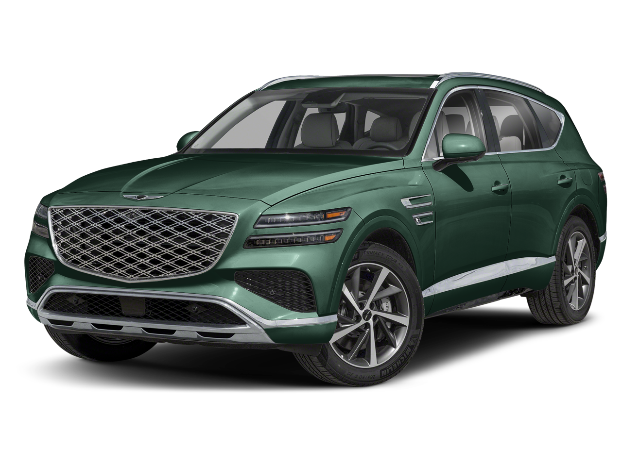 2025 Genesis GV80 3.5T Prestige in Storr Green — front three-quarter view