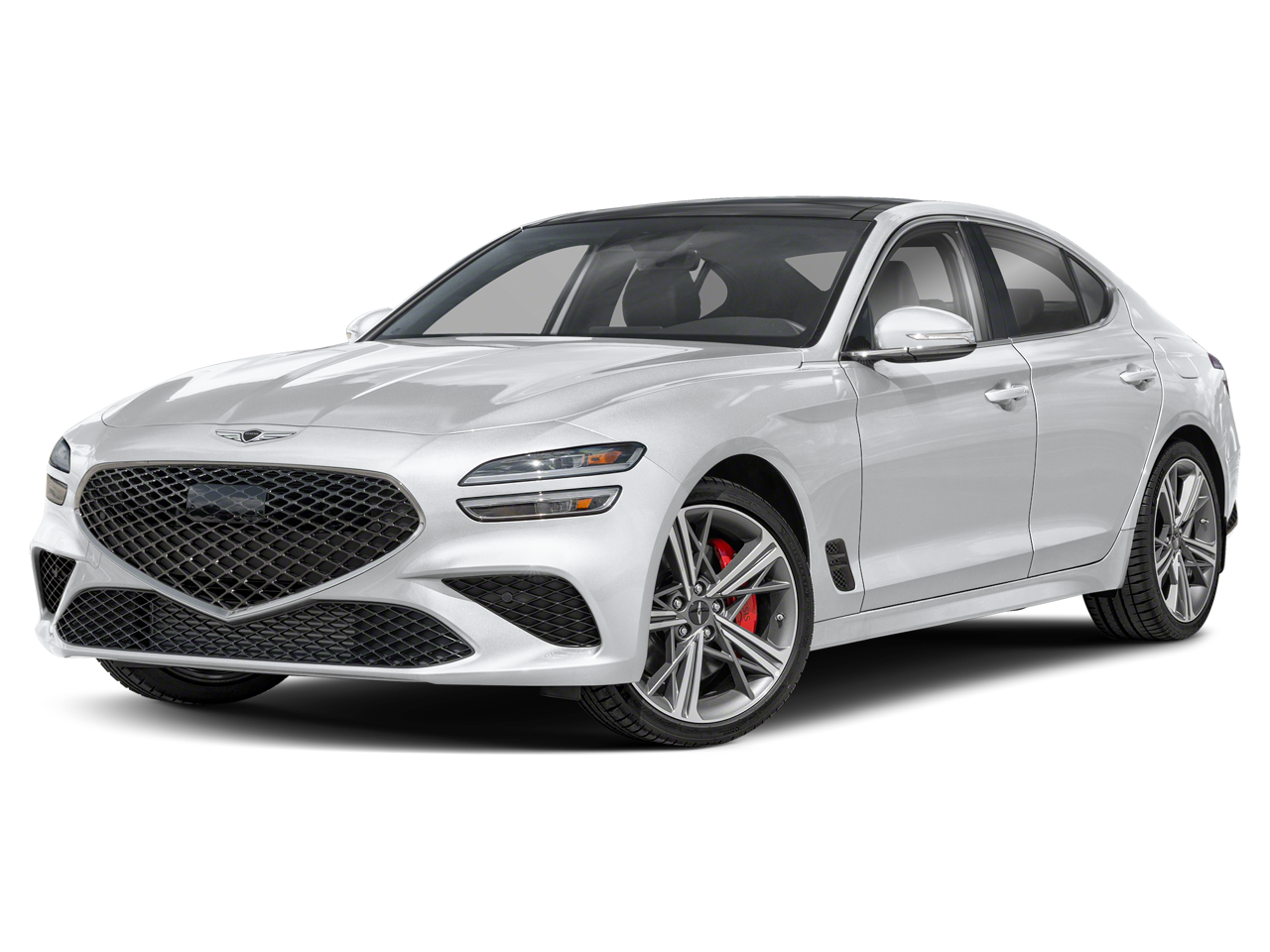 2026 Genesis G70 3.3T Sport Prestige in Alta White — front three-quarter view